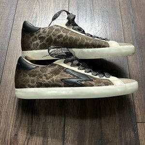 Sam Edelman Leopard Print Sneakers - Brown and Black